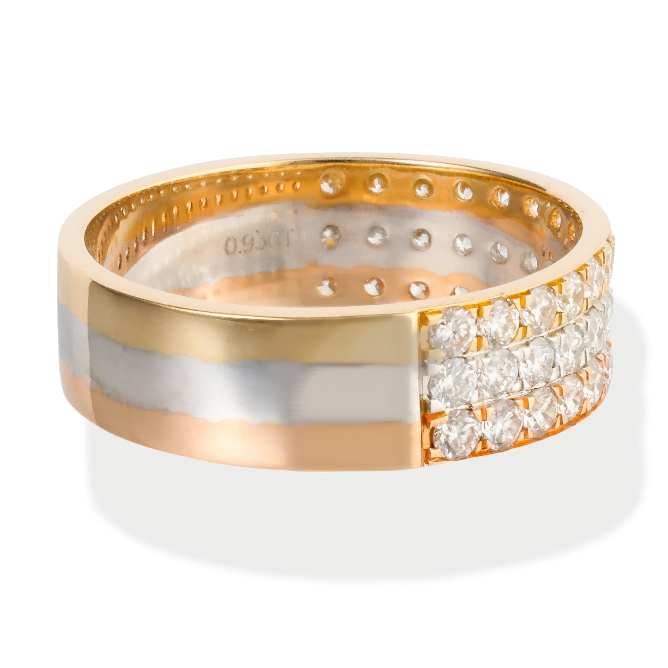 Tri Color Gold Diamond Ring B& 0.93 TCW