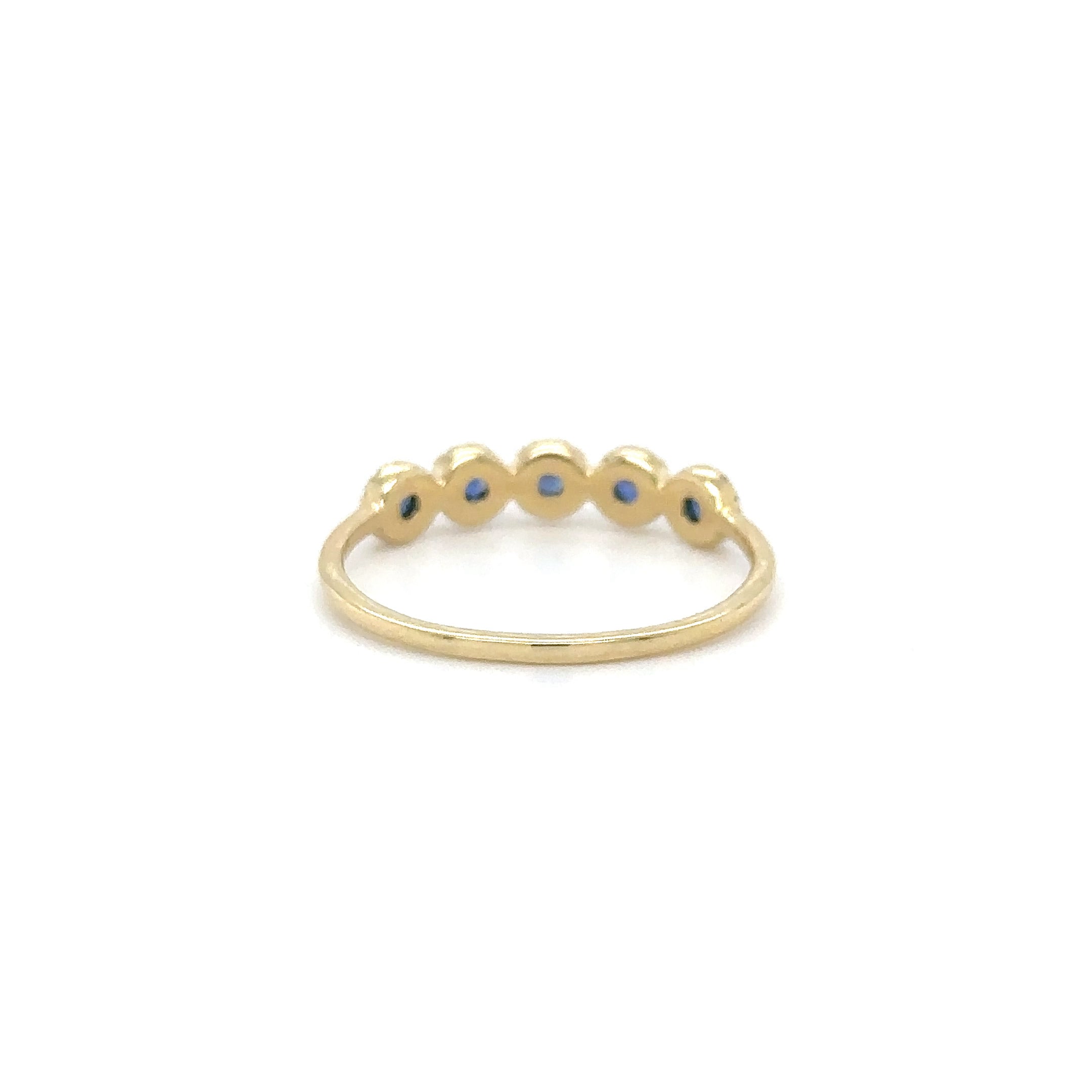 14K Yellow Gold Sapphire & Diamonds Ring 1.14 TCW