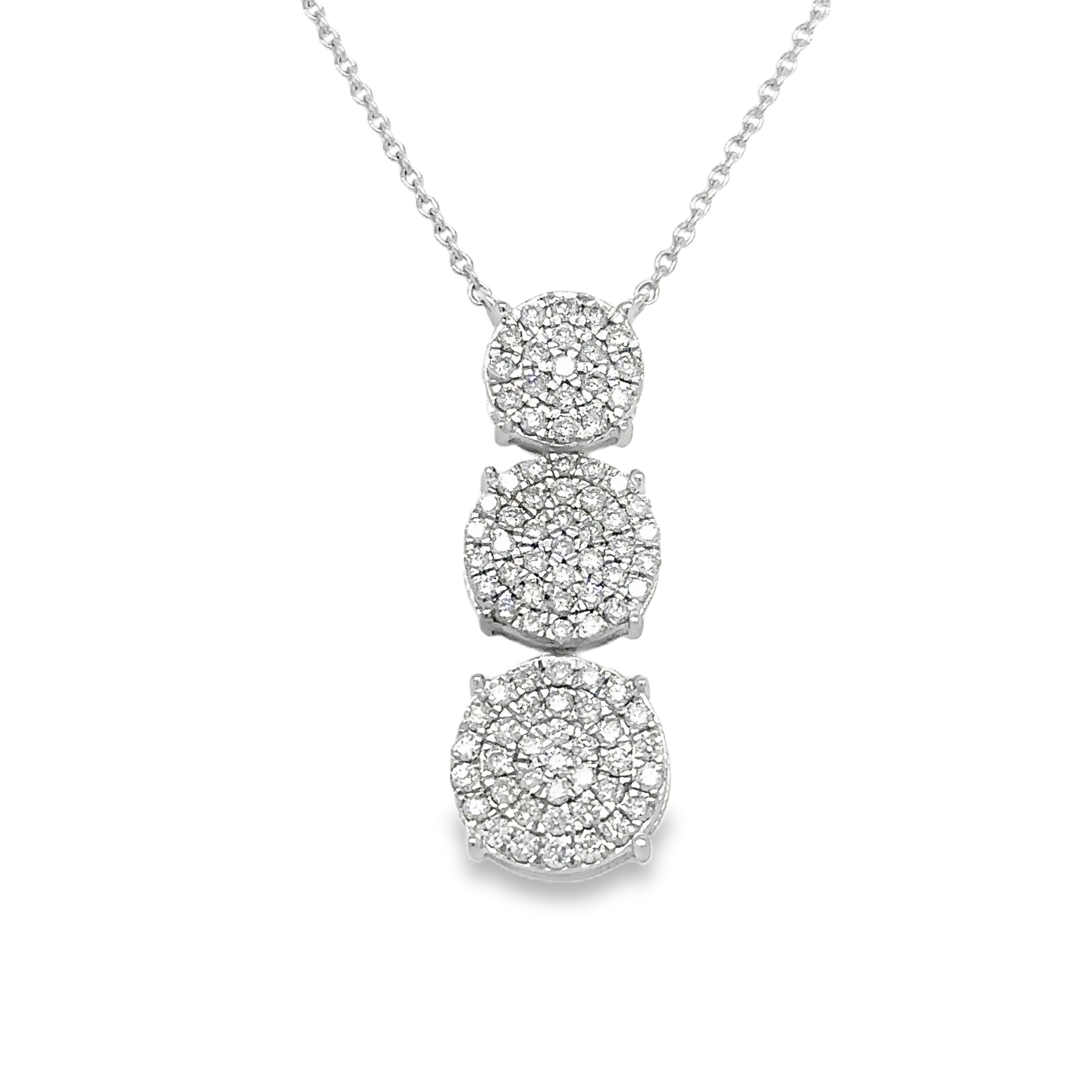 14K White Gold Diamond Necklace  0.50 TCW