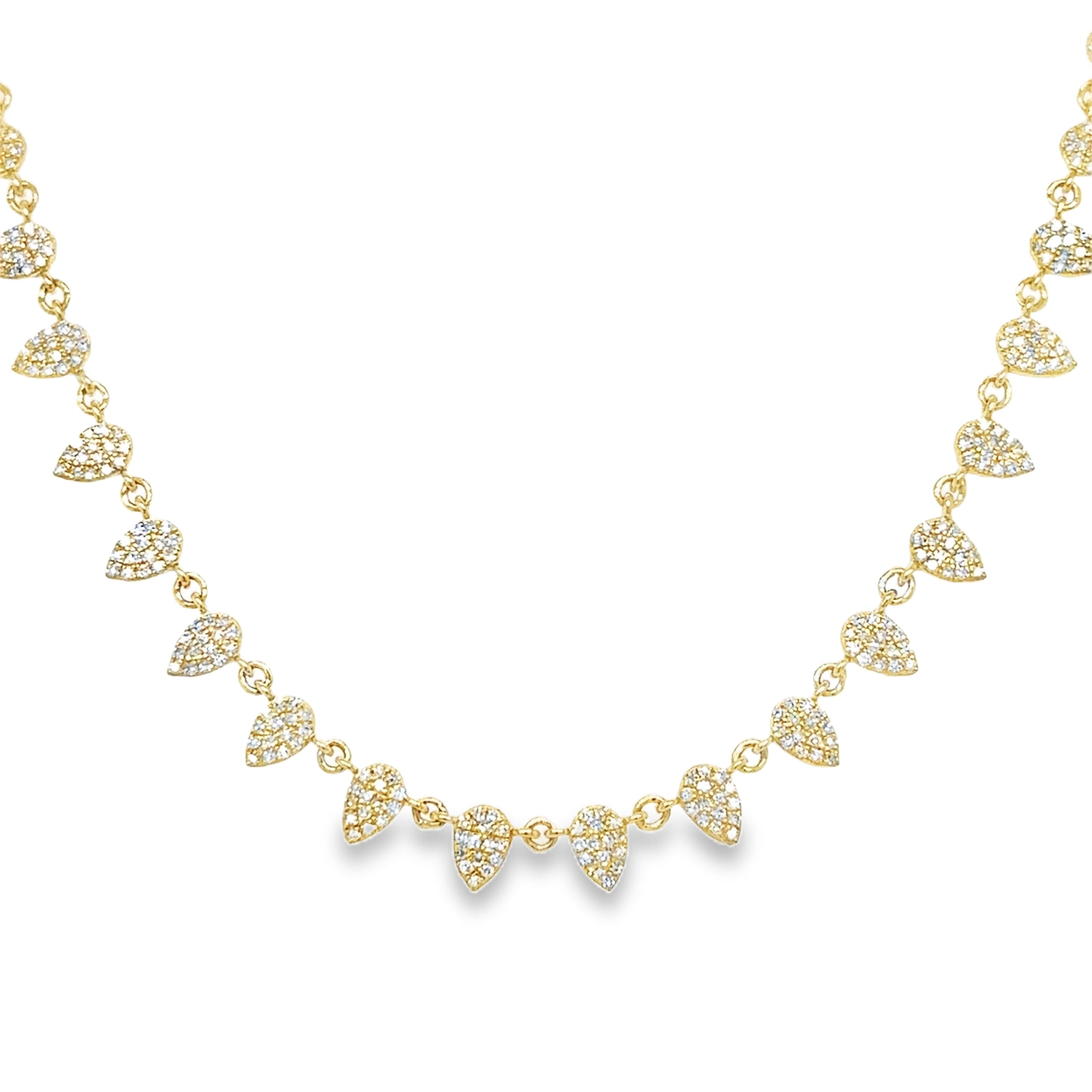 14K Yellow Gold Diamond Necklace  0.87 TCW