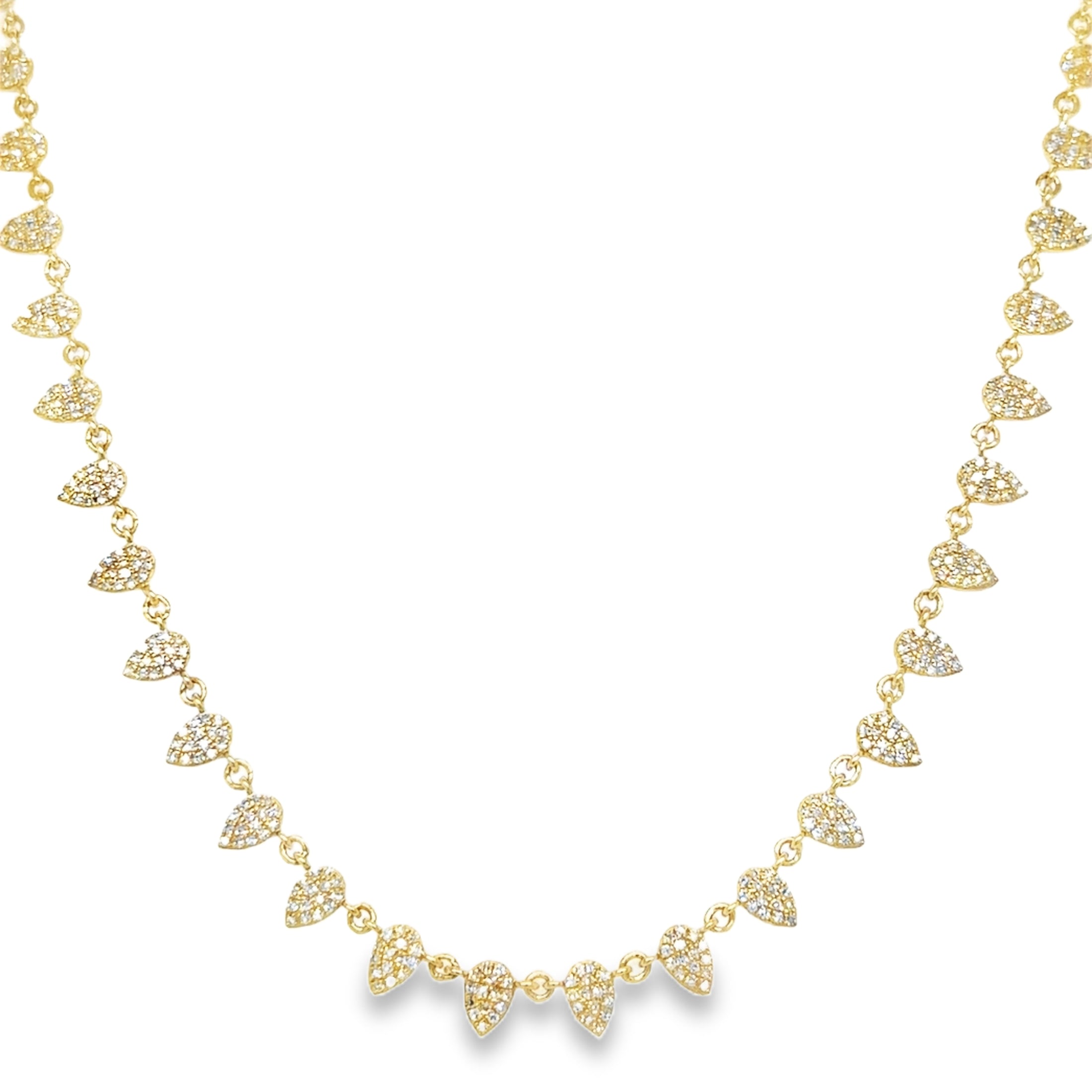 14K Yellow Gold Diamond Necklace  0.87 TCW